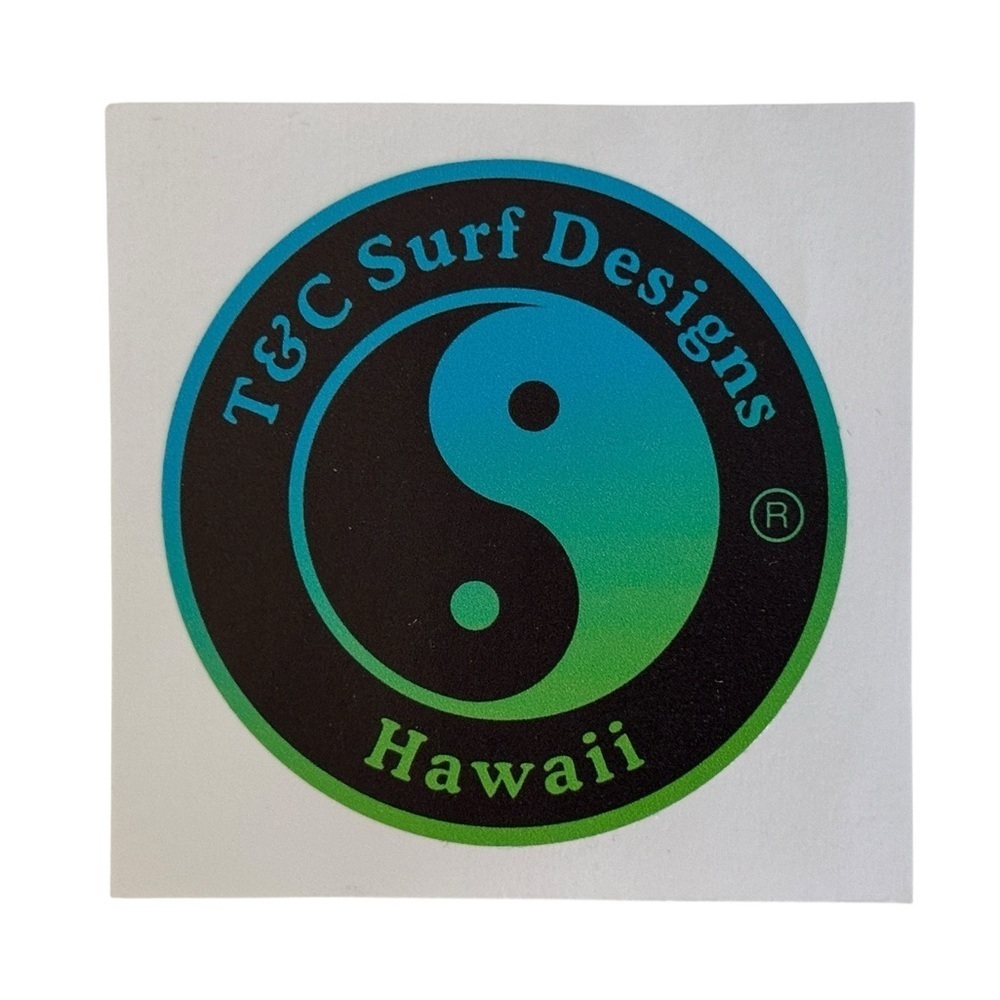 T&C Surf Designs Hawaii Logo Surfing Sticker